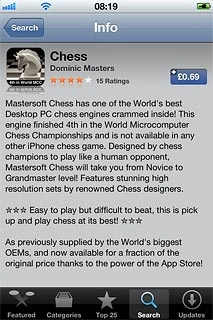 To buy an application:Press the price.