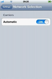 If required, press Automatic to turn off automatic network selection.Your phone searches for networks within range.A list of available networks will show on your display.