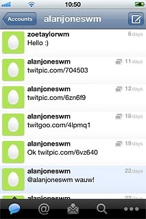 Press the home page icon.