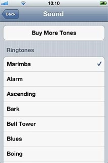 Press the different alarm tones to listen to them.