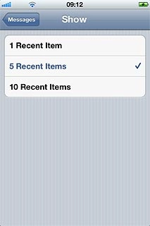 Press the field in the top left corner of the display.
