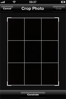Drag each of the four corners to the required position to select the required section.