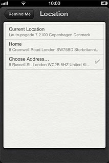 Press Current Location or Choose Address....