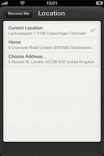 If you select Choose Address...: