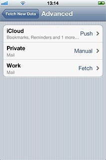 Press the required email account.