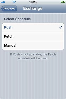 Press Push, Fetch or Manual.