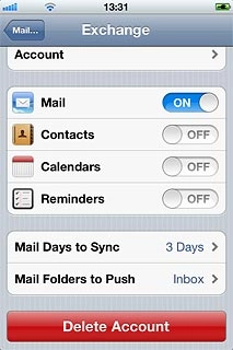 Press Delete Account.