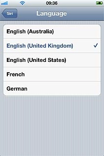 Press the required language.
