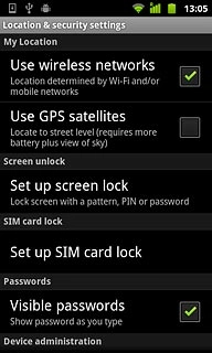 When the box next to the menu item is ticked (V), the function is turned on.