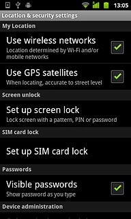 When the box next to the menu item is ticked (V), the function is turned on.