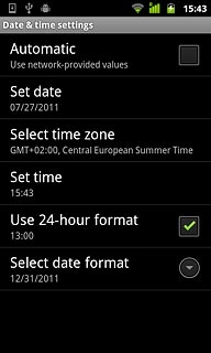 Press Select time zone.