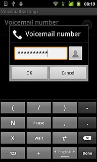 Key in +61414121121 and press OK.