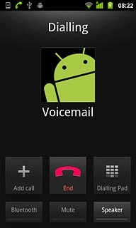 Press End to end the call.