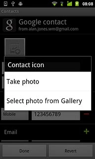 To use a saved picture:Press Select photo from Gallery.