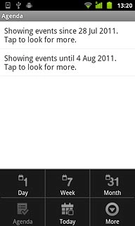Press one of the following views (depending on the current view):Agenda
