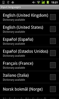 Press the required language.