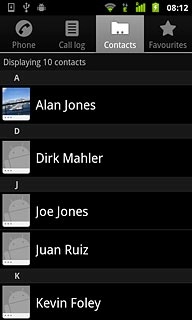 Press and hold the required contact.