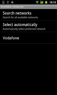 Press the required network.Your display will tell you if you've access to the network you've chosen. If you don't have access, it's because your operator doesn't have a roaming agreement with the operator in question.