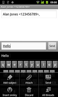 Press Attach.Choose one of the following options:Insert picture, go to 4a.Insert video clip, go to 4b.Insert audio file, go to 4c.