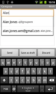 Press the required contact.To add more recipients.