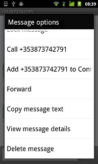 Press Delete message.
