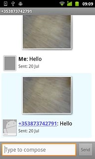 Press the required picture message to read the message.