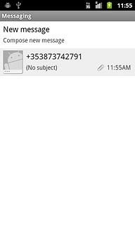 Press the required sender.