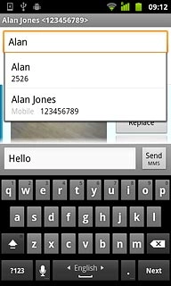 Press the required contact.