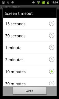 Press the required period.