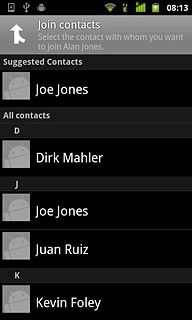 Press the required contacts.