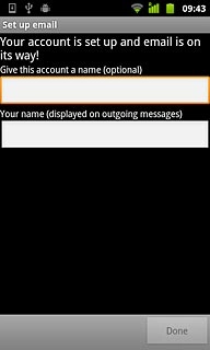 Press the field below Give this account a name (optional) and key in a name for the email account (such as 