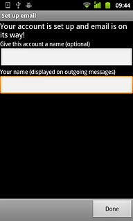 Press Done.Wait while your phone retrieves new email messages.