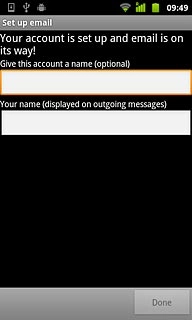 Press the field below Give this account a name (optional) and key in a name for your email account (such as Private or Work).