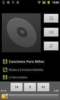 To go to the previous audio file:Press arrow left twice.