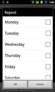Press the required days to select them.
