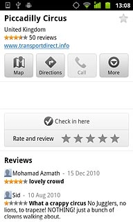 Press the favourite location icon (a star) at the top of the display.