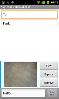 Press To.Key in the first letters of the required contact.Matching contacts are displayed.