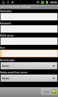 Press the field below Port and key in 110 