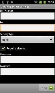 Press the field below Port and key in 25 