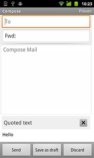 Press To.Key in the first letters of the required contact.Matching contacts are displayed.