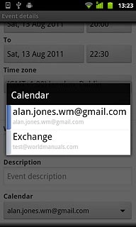 Press the required calendar.Follow the instructions on the display to key in further information.