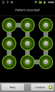 Press Continue.Repeat the selected phone lock code to confirm.