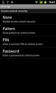 Key in the phone lock code.Press Pattern, PIN or Password.Follow the instructions on the display to change the phone lock code.
