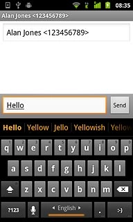 Press Send when you've written your text message.