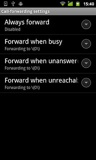 Press one of the following options:Always forward