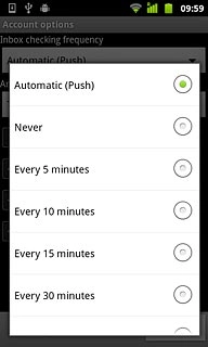 Press the required period.Please note:Every time your phone connects to the server to synchronise, data charges will apply.