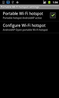 Press Configure Wi-Fi hotspot.
