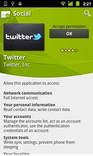 Press OK.Wait while the application is downloaded and installed.