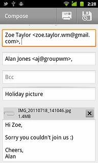 Press the send icon.