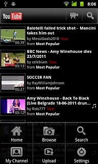 Press My Channel.Follow the instructions on the display to log on.